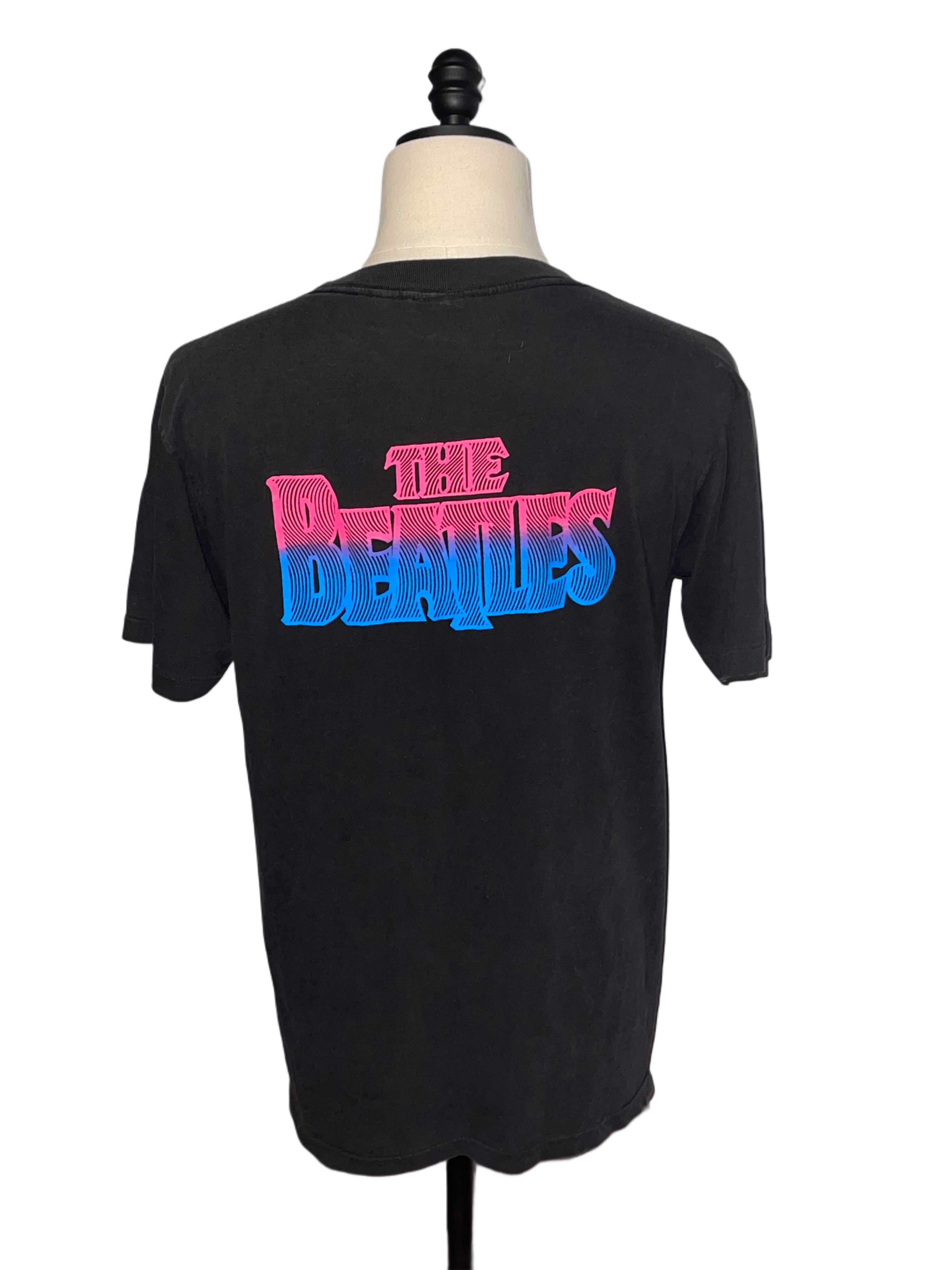 VTG The Beatles Let It Be Black Double Sided Single Stitch Murina Tee Sz Large