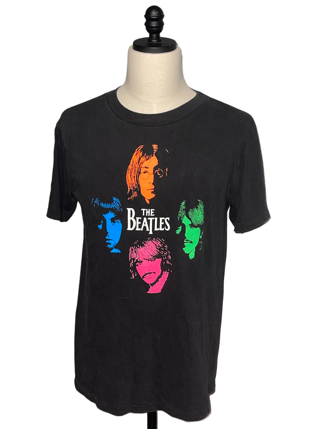 VTG The Beatles Let It Be Black Double Sided Single Stitch Murina Tee Sz Large