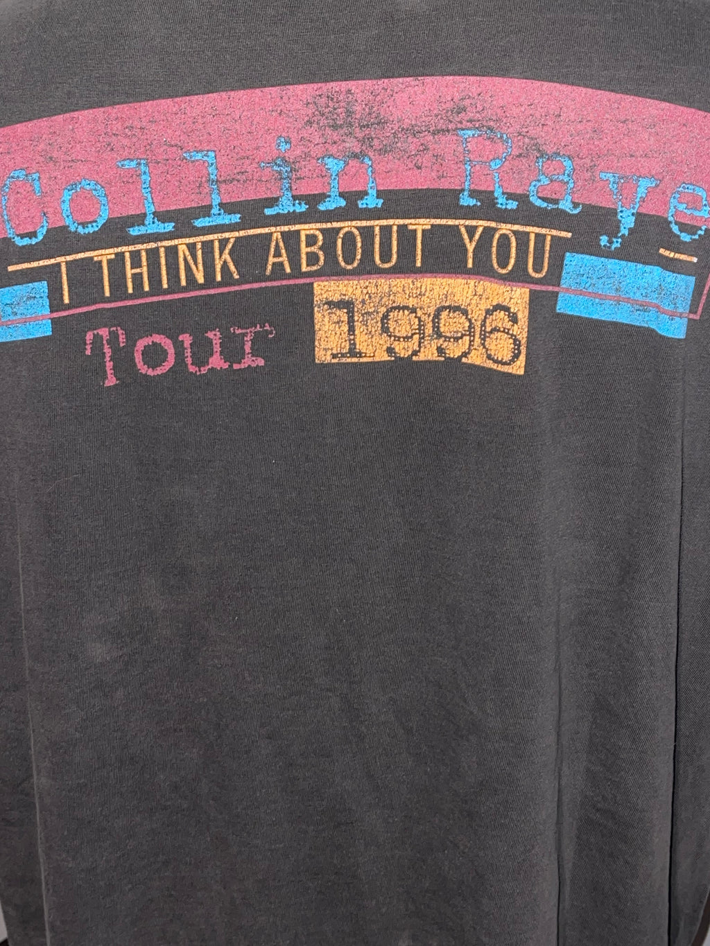 VTG 1996 Collin Raye I Think About You Tour Promo Album Concerts Tee Sz XL