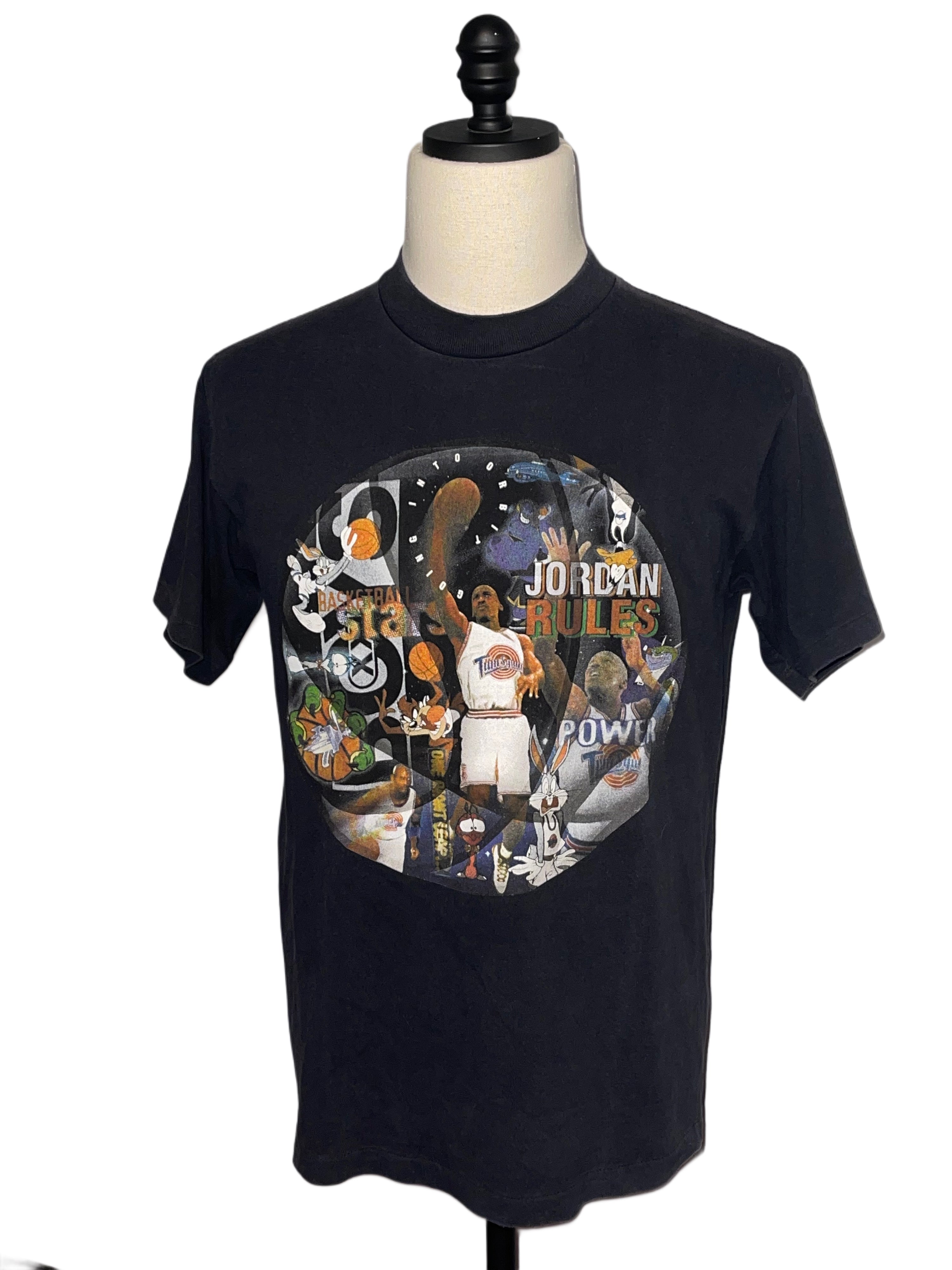 VTG 1996 Michael Jordan Space Jam Looney Tunes Warner Bros Studio Shop Promo Tee Sz Medium