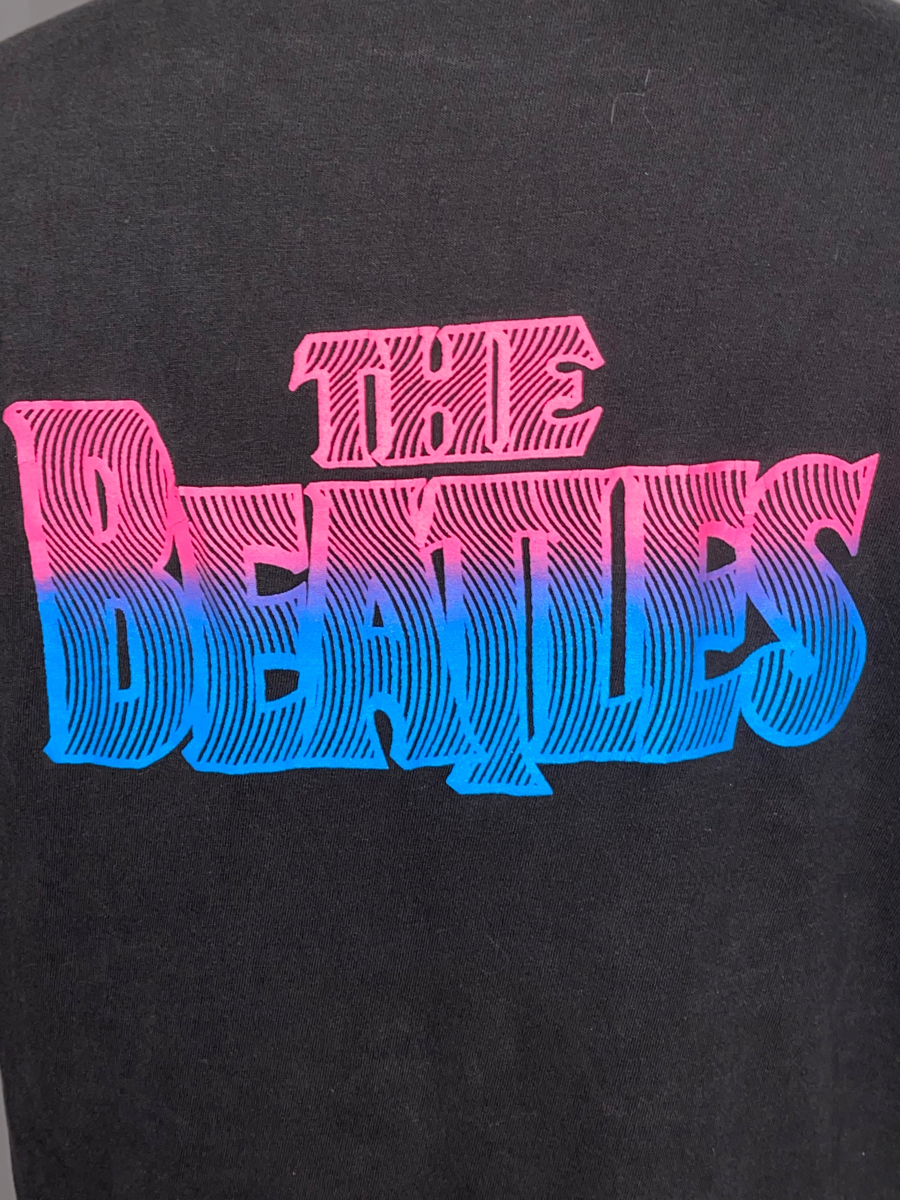 VTG The Beatles Let It Be Black Double Sided Single Stitch Murina Tee Sz Large